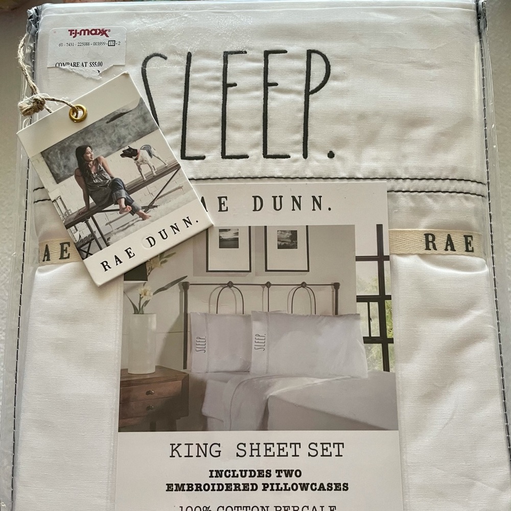 King size Rae Dunn sheet set